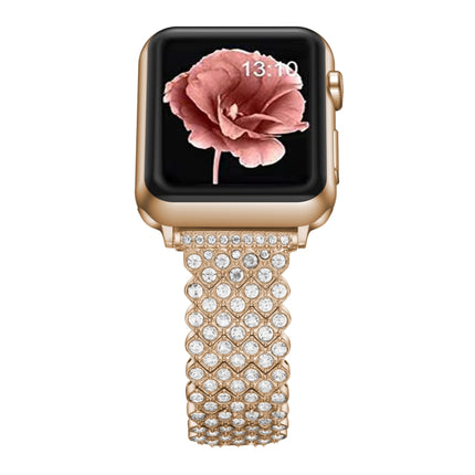 Heart Diamond Metal Watchband For Apple Watch Series, 7 41mm / 6&SE&5&4 40mm / 3&2&1 38mm, 7 45mm / 6&SE&5&4 44mm / 3&2&1 42mm - DealBuddy
