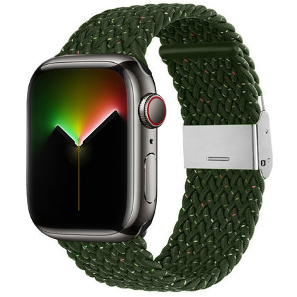 Nylon Braid Watchband For Apple Watch Series, 7 41mm / 6&SE&5&4 40mm / 3&2&1 38mm, 7 45mm / 6&SE&5&4 44mm / 3&2&1 42mm - DealBuddy