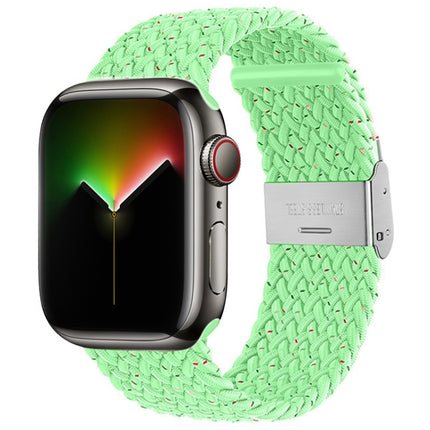 Nylon Braid Watchband For Apple Watch Series, 7 41mm / 6&SE&5&4 40mm / 3&2&1 38mm, 7 45mm / 6&SE&5&4 44mm / 3&2&1 42mm - DealBuddy