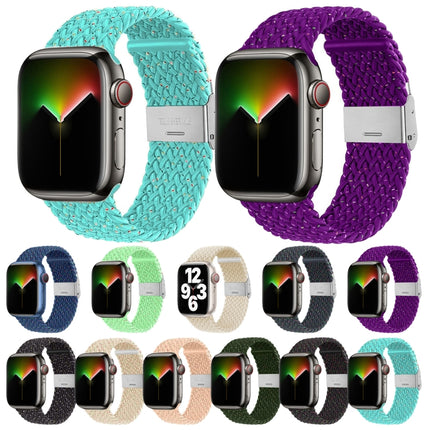 Nylon Braid Watchband For Apple Watch Series, 7 41mm / 6&SE&5&4 40mm / 3&2&1 38mm, 7 45mm / 6&SE&5&4 44mm / 3&2&1 42mm - DealBuddy