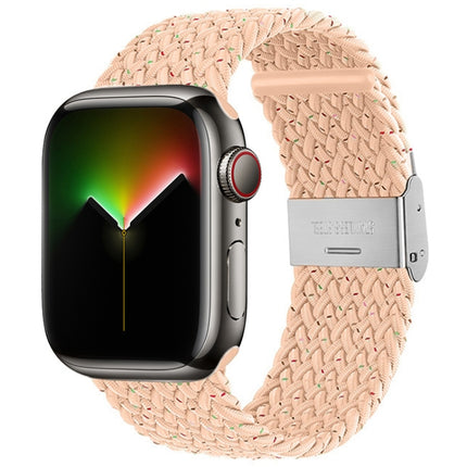 Nylon Braid Watchband For Apple Watch Series, 7 41mm / 6&SE&5&4 40mm / 3&2&1 38mm, 7 45mm / 6&SE&5&4 44mm / 3&2&1 42mm - DealBuddy