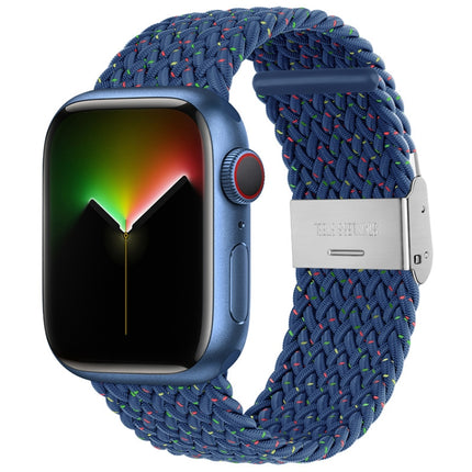 Nylon Braid Watchband For Apple Watch Series, 7 41mm / 6&SE&5&4 40mm / 3&2&1 38mm, 7 45mm / 6&SE&5&4 44mm / 3&2&1 42mm - DealBuddy