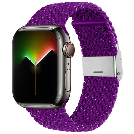 Nylon Braid Watchband For Apple Watch Series, 7 41mm / 6&SE&5&4 40mm / 3&2&1 38mm, 7 45mm / 6&SE&5&4 44mm / 3&2&1 42mm - DealBuddy