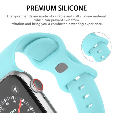 Butterfly Buckle Silicone Watchband, Size: S For Apple Watch Series, 7 41mm / 6&SE&5&4 40mm / 3&2&1 38mm - DealBuddy