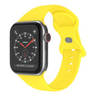 Butterfly Buckle Silicone Watchband, Size: S For Apple Watch Series