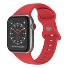 Butterfly Buckle Silicone Watchband, Size: L For Apple Watch Series, 7 41mm / 6&SE&5&4 40mm / 3&2&1 38mm - DealBuddy