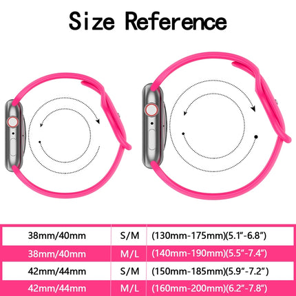 Butterfly Buckle Silicone Watchband, Size: L For Apple Watch Series, 7 41mm / 6&SE&5&4 40mm / 3&2&1 38mm - DealBuddy