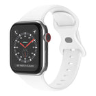 Butterfly Buckle Silicone Watchband, Size: L For Apple Watch Series