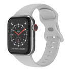 Butterfly Buckle Silicone Watchband, Size: L For Apple Watch Series