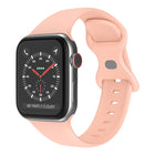Butterfly Buckle Silicone Watchband, Size: L For Apple Watch Series