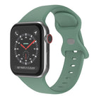 Butterfly Buckle Silicone Watchband, Size: L For Apple Watch Series