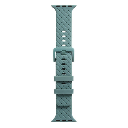 Braided Texture Silicone Watchband For Apple Watch Series, 7 41mm / 6&SE&5&4 40mm / 3&2&1 38mm, 7 45mm / 6&SE&5&4 44mm / 3&2&1 42mm - DealBuddy