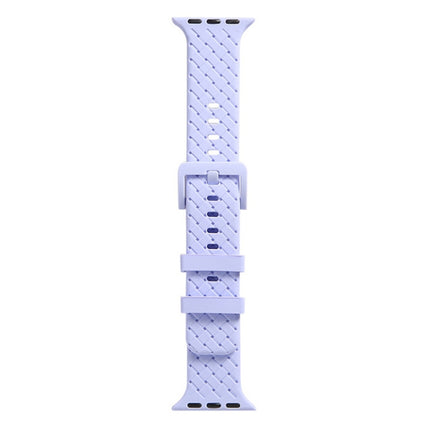 Braided Texture Silicone Watchband For Apple Watch Series, 7 41mm / 6&SE&5&4 40mm / 3&2&1 38mm, 7 45mm / 6&SE&5&4 44mm / 3&2&1 42mm - DealBuddy