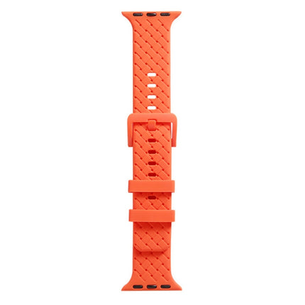 Braided Texture Silicone Watchband For Apple Watch Series, 7 41mm / 6&SE&5&4 40mm / 3&2&1 38mm, 7 45mm / 6&SE&5&4 44mm / 3&2&1 42mm - DealBuddy