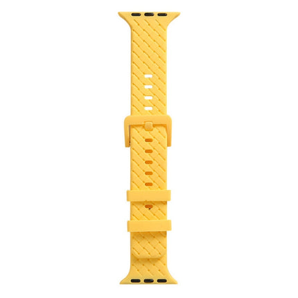 Braided Texture Silicone Watchband For Apple Watch Series, 7 41mm / 6&SE&5&4 40mm / 3&2&1 38mm, 7 45mm / 6&SE&5&4 44mm / 3&2&1 42mm - DealBuddy
