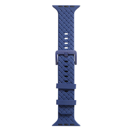 Braided Texture Silicone Watchband For Apple Watch Series, 7 41mm / 6&SE&5&4 40mm / 3&2&1 38mm, 7 45mm / 6&SE&5&4 44mm / 3&2&1 42mm - DealBuddy