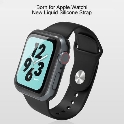 Mutural Liquid Silicone Watchband, For Apple Watch Series 7 41mm / 6 & SE & 5 & 4 40mm / 3 & 2 & 1 38mm, For Apple Watch Ultra 49mm / Series 8&7 45mm / SE 2&6&SE&5&4 44mm / 3&2&1 42mm - DealBuddy
