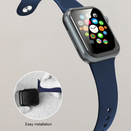 Mutural Liquid Silicone Watchband, For Apple Watch Series 7 41mm / 6 & SE & 5 & 4 40mm / 3 & 2 & 1 38mm, For Apple Watch Ultra 49mm / Series 8&7 45mm / SE 2&6&SE&5&4 44mm / 3&2&1 42mm - DealBuddy