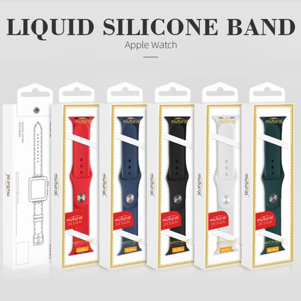 Mutural Liquid Silicone Watchband, For Apple Watch Series 7 41mm / 6 & SE & 5 & 4 40mm / 3 & 2 & 1 38mm, For Apple Watch Ultra 49mm / Series 8&7 45mm / SE 2&6&SE&5&4 44mm / 3&2&1 42mm - DealBuddy