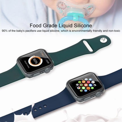 Mutural Liquid Silicone Watchband, For Apple Watch Series 7 41mm / 6 & SE & 5 & 4 40mm / 3 & 2 & 1 38mm, For Apple Watch Ultra 49mm / Series 8&7 45mm / SE 2&6&SE&5&4 44mm / 3&2&1 42mm - DealBuddy