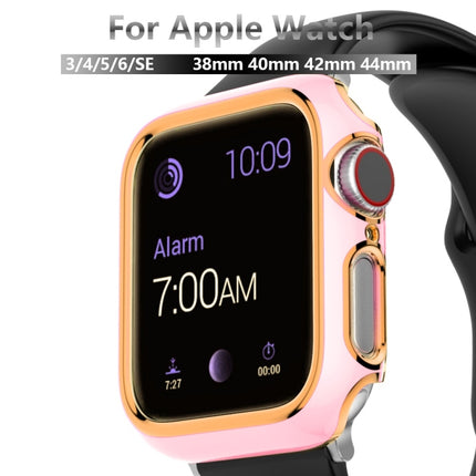 Two-color Electroplating PC Watch Case For Apple Watch Series, 3&2&1 38mm, 3&2&1 42mm