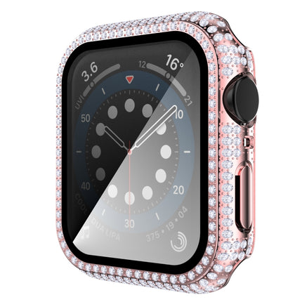Diamond PC + Tempered Glass Watch Case For Apple Watch Series