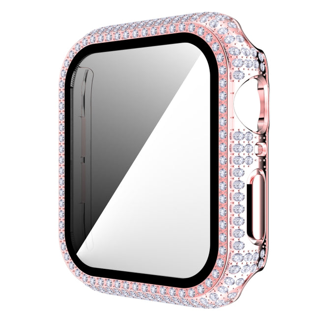 Diamond PC + Tempered Glass Watch Case For Apple Watch Series, 3&2&1 38mm, 3&2&1 42mm - DealBuddy