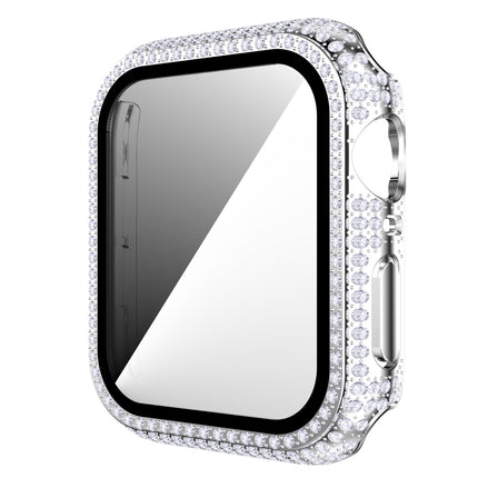 Diamond PC + Tempered Glass Watch Case For Apple Watch Series