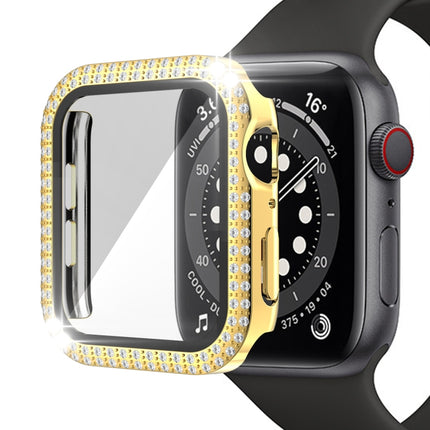 Double-Row Diamond PC+Tempered Glass Watch Case For Apple Watch Series, 3&2&1 38mm, 3&2&1 42mm - DealBuddy