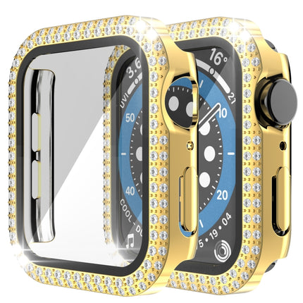 Double-Row Diamond PC+Tempered Glass Watch Case For Apple Watch Series, 3&2&1 38mm, 3&2&1 42mm - DealBuddy