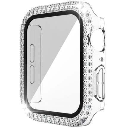 Double-Row Diamond PC+Tempered Glass Watch Case For Apple Watch Series, 3&2&1 38mm, 3&2&1 42mm - DealBuddy