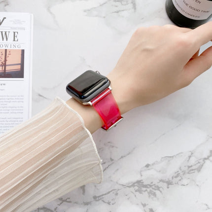 Jelly Transparent Watchband For Apple Watch Series, 7 41mm / 6&SE&5&4 40mm / 3&2&1 38mm, 7 45mm / 6&SE&5&4 44mm / 3&2&1 42mm - DealBuddy