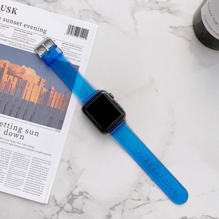 Jelly Transparent Watchband For Apple Watch Series, 7 41mm / 6&SE&5&4 40mm / 3&2&1 38mm, 7 45mm / 6&SE&5&4 44mm / 3&2&1 42mm - DealBuddy