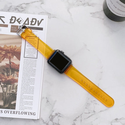 Jelly Transparent Watchband For Apple Watch Series, 7 41mm / 6&SE&5&4 40mm / 3&2&1 38mm, 7 45mm / 6&SE&5&4 44mm / 3&2&1 42mm - DealBuddy