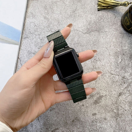 DD29 Carbon Fiber Texture Watchband For Apple Watch Series, 7 41mm / 6&SE&5&4 40mm / 3&2&1 38mm, 7 45mm / 6&SE&5&4 44mm / 3&2&1 42mm - DealBuddy
