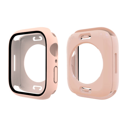 PC + Tempered Glass Film Waterproof Watch Case with Lower Cover For Apple Watch Series 9 / 8 / 7 45mm
