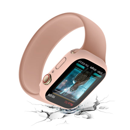 PC + Tempered Glass Film Waterproof Watch Case with Lower Cover For Apple Watch Series 9 / 8 / 7 45mm