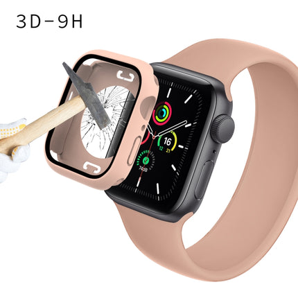 PC + Tempered Glass Film Waterproof Watch Case with Lower Cover For Apple Watch Series 9 / 8 / 7 45mm
