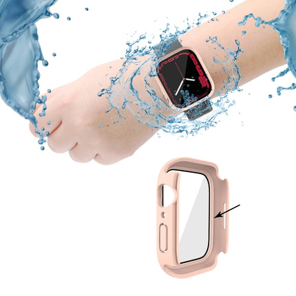PC + Tempered Glass Film Waterproof Watch Case with Lower Cover For Apple Watch Series 9 / 8 / 7 45mm