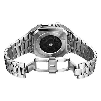 Integrated Oak Metal Watchband + Watch Case For Apple Watch Series 9 / 8 / 7 45mm