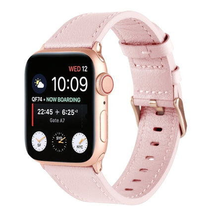 Small Waist Genuine Leather Watchband For Apple Watch Series, 7 41mm / 6&SE&5&4 40mm / 3&2&1 38mm, 7 45mm / 6&SE&5&4 44mm / 3&2&1 42mm - DealBuddy