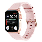 Small Waist Genuine Leather Watchband For Apple Watch Series, 7 41mm / 6&SE&5&4 40mm / 3&2&1 38mm, 7 45mm / 6&SE&5&4 44mm / 3&2&1 42mm - DealBuddy