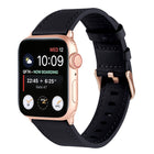 Small Waist Genuine Leather Watchband For Apple Watch Series, 7 41mm / 6&SE&5&4 40mm / 3&2&1 38mm, 7 45mm / 6&SE&5&4 44mm / 3&2&1 42mm - DealBuddy