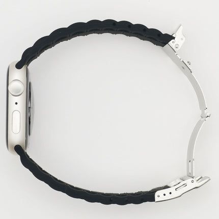 Three Beads Watchband For Apple Watch Series, 7 41mm / 6&SE&5&4 40mm / 3&2&1 38mm, 7 45mm / 6&SE&5&4 44mm / 3&2&1 42mm - DealBuddy