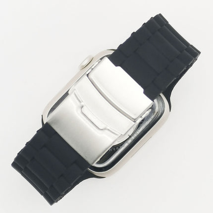 Three Beads Watchband For Apple Watch Series, 7 41mm / 6&SE&5&4 40mm / 3&2&1 38mm, 7 45mm / 6&SE&5&4 44mm / 3&2&1 42mm - DealBuddy