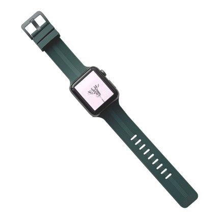 Thread Silicone Watchband For Apple Watch Series, 7 41mm / 6&SE&5&4 40mm / 3&2&1 38mm, 7 45mm / 6&SE&5&4 44mm / 3&2&1 42mm - DealBuddy