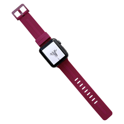 Thread Silicone Watchband For Apple Watch Series, 7 41mm / 6&SE&5&4 40mm / 3&2&1 38mm, 7 45mm / 6&SE&5&4 44mm / 3&2&1 42mm - DealBuddy