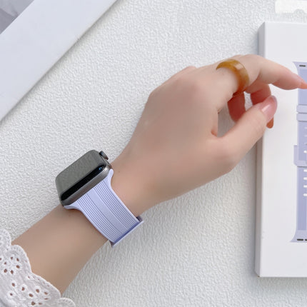 Thread Silicone Watchband For Apple Watch Series, 7 41mm / 6&SE&5&4 40mm / 3&2&1 38mm, 7 45mm / 6&SE&5&4 44mm / 3&2&1 42mm - DealBuddy