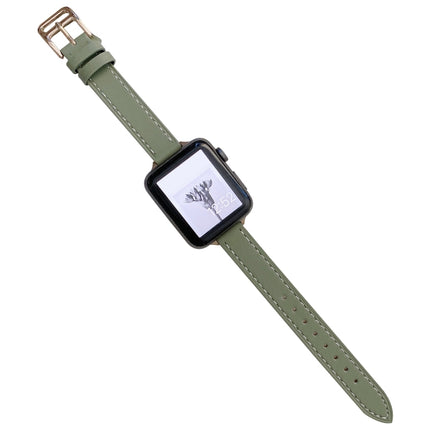 Plain Leather Watchband For Apple Watch Series, 7 41mm / 6&SE&5&4 40mm / 3&2&1 38mm, 7 45mm / 6&SE&5&4 44mm / 3&2&1 42mm - DealBuddy