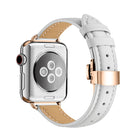 Slimming Butterfly Buckle Watchband For Apple Watch Series, 7 41mm / 6&SE&5&4 40mm / 3&2&1 38mm - DealBuddy